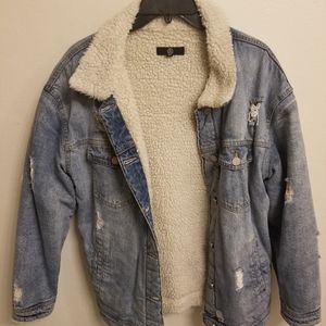 Sherpa denim jacket